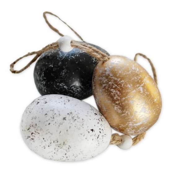 Vajíčka závěs pvc 6ks 4,5cm mix